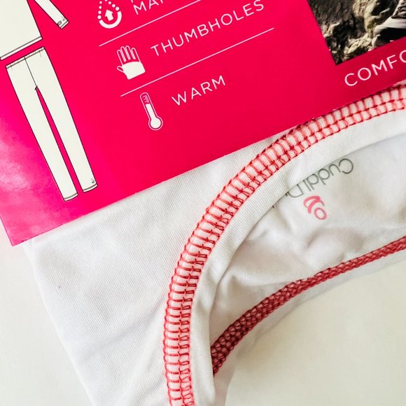 CUDDL DUDS Girls 2 Piece Stretch Poly Long Sleeve Crew & Leggings NWT Size Small - Picture 4 of 6